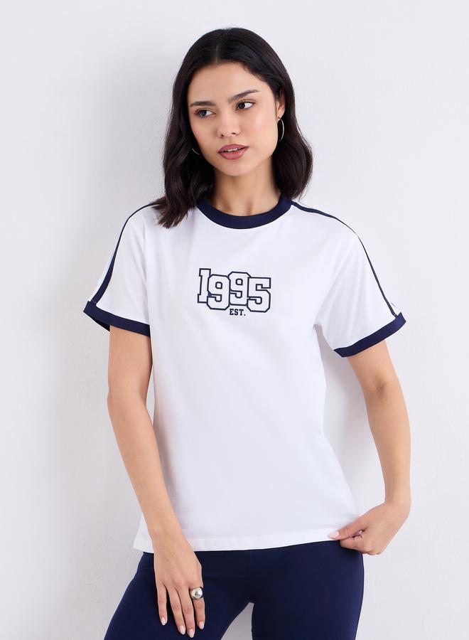 Styli Women White Regular Fit Printed T-Shirt - Image 3