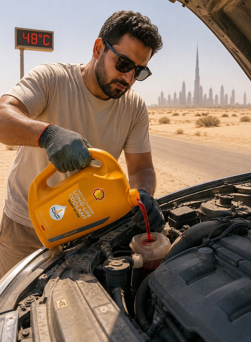 Shell Long-Life Coolant Ready-to-Use – Tropical/Summer Formula, Anti-Corrosion Engine Coolant, Radiator Protection, 5L RED - Image 2