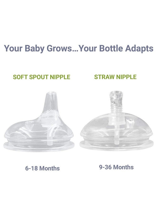 AnPei حلمات زجاجة كوب الشرب الناعمة لزجاجة كوموتومو للأطفال، عبوة 2 | تناسب زجاجات 5 أونصات و 8 أونصات | حلمات انتقالية لتحويل زجاجة الأطفال إلى كوب شرب | تشمل علبة تخزين الحلمات - Image 5