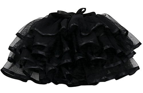 Tortoise & Rabbit Little Girls and Big Girls Tulle Tutu Skirt,Black,4-5T - Image 2