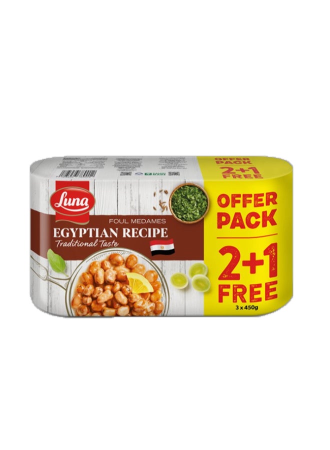 Luna Foul Egyptian Recipe Value Pack 3 x 450g