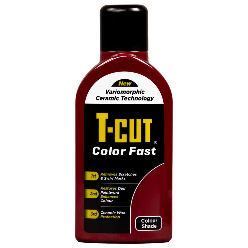 T-Cut Dark Red Scratch Remover Color Fast Paintwork Restorer Car Polish, 13 Colors Available, 17 Fl Oz - Image 1