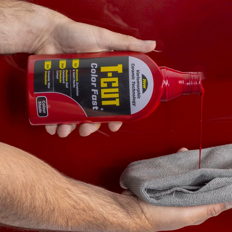T-Cut Dark Red Scratch Remover Color Fast Paintwork Restorer Car Polish, 13 Colors Available, 17 Fl Oz - Image 2
