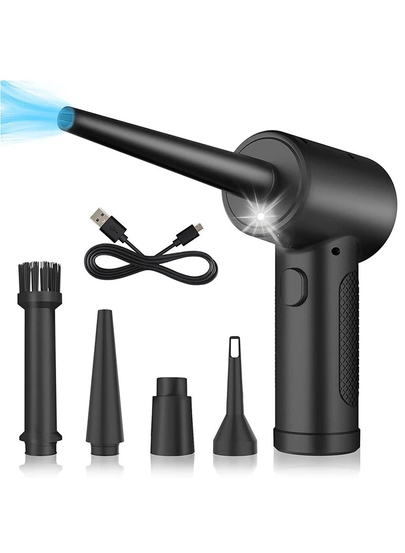 1000 واط منفضة هواء كهربائية لاسلكية / 51000 دورة في الدقيقة منفاخ هواء محمول 6000 مللي أمبير منفضة هواء مضغوطة مع 5 ملحقات فوهة بديل للهواء يمكن تنظيف الغاز لمنظف لوحة المفاتيح والكمبيوتر المحمول - Image 1