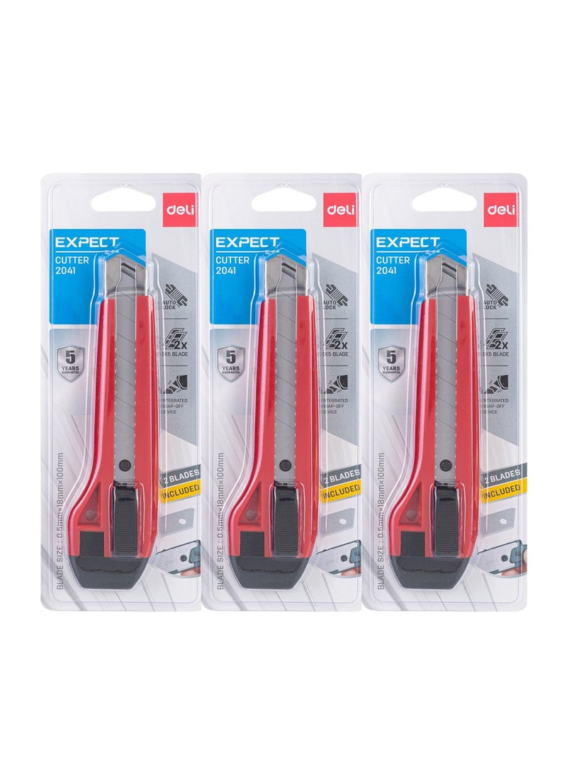 Deli 3-Piece Utility Cutting Knife With Snap-Off Blades - Image 1