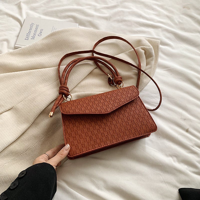 High-Value Sense Of Foreign Style Check Handbag Women'S 2024 Autumn New Korean Fashion Woven Cross-Body Small Square Bag - Image 1