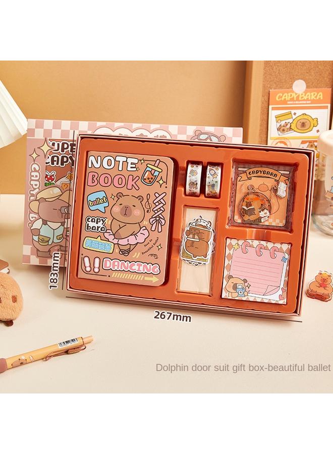 Bluejw Loveable Kapibala Handbook Sticker Gift Box Suit High Color Value Stationery Primary School Children's Day Gift - Image 1