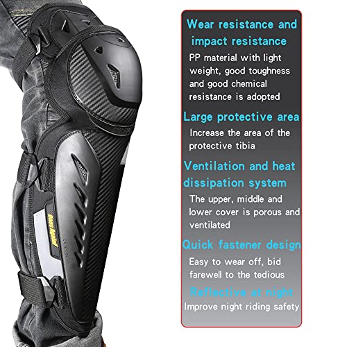 Tempsnow Knee and Elbow Pads Motorcycle Knee and Shin Guards with Elbow Pads for Men All Seasonal Dirt Bike Knee Guards Protective Gear - Image 3
