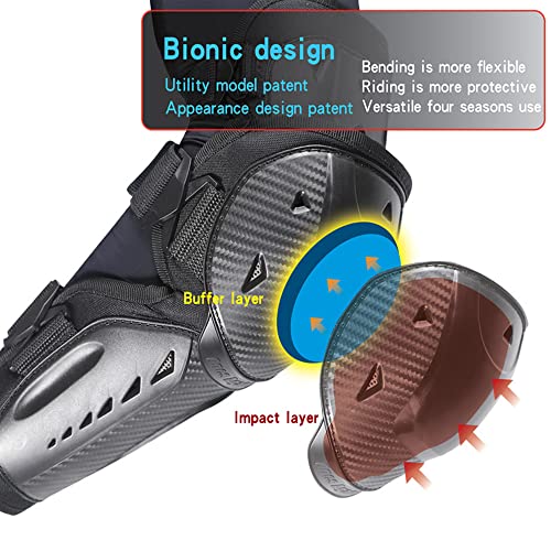 Tempsnow Knee and Elbow Pads Motorcycle Knee and Shin Guards with Elbow Pads for Men All Seasonal Dirt Bike Knee Guards Protective Gear - Image 4