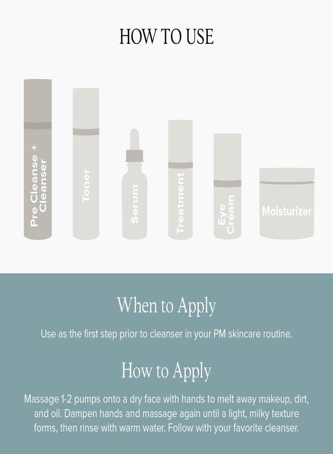 DRMTLGY Pre-Cleansing Oil - Makeup Remover Oil to be Paired with Facial Cleanser - Cleanser for Face - Melts Mascara, Makeup, & Preps for Cleansing, 5 fl oz - Image 4