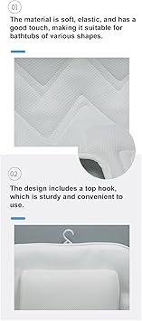 Ejoyous Full Body Bath Pillow Ergonomic Luxury Bathtub Pillow with Head Neck Shoulder and Back Support 5D Bath Pillows for Tub with 13 Anti Slip Suction Cups Fits All Bathtub  - Image 5