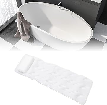 Ejoyous Full Body Bath Pillow Ergonomic Luxury Bathtub Pillow with Head Neck Shoulder and Back Support 5D Bath Pillows for Tub with 13 Anti Slip Suction Cups Fits All Bathtub  - Image 1