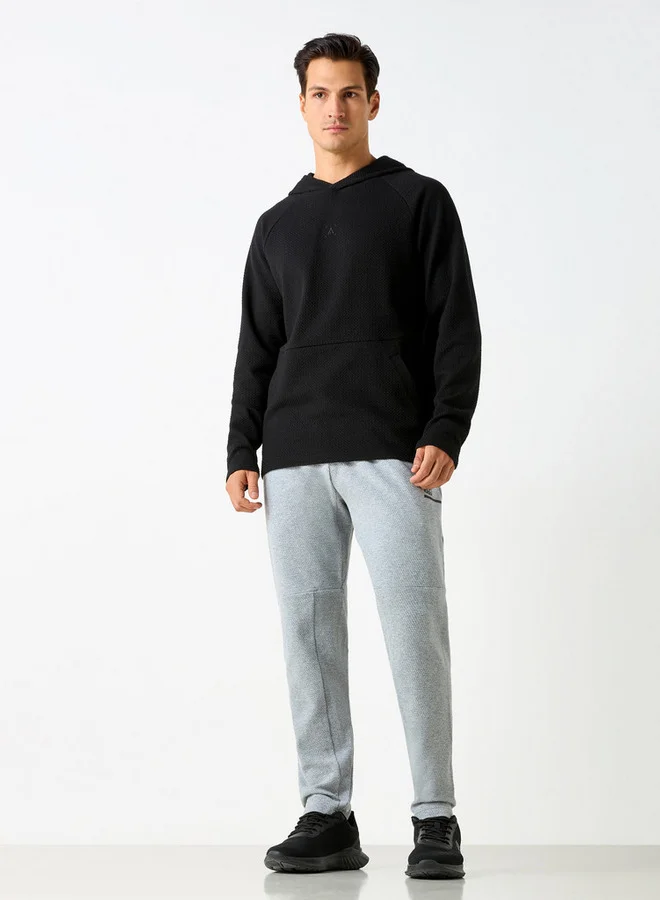 ADOT by Splash Textured Hoodie with Kangaroo Pocket