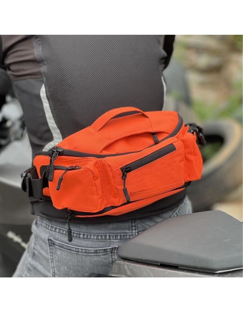 عربست جيب نايلون معلق على الفخذ من النايلون، حقيبة خصر للرجال والنساء، حقيبة خصر للرجال والسفر، للرياضات الخارجية، حقيبة كروس (برتقالي) - Image 4