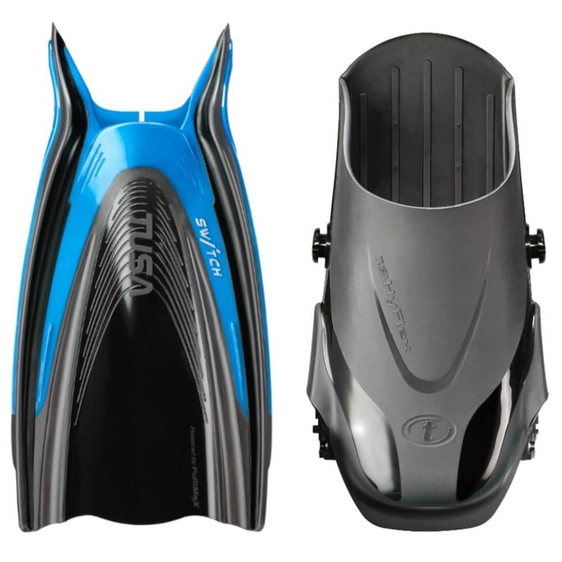 TUSA SF-0104 Hyflex Switch Scuba Diving Fins, Large, Black - Image 2