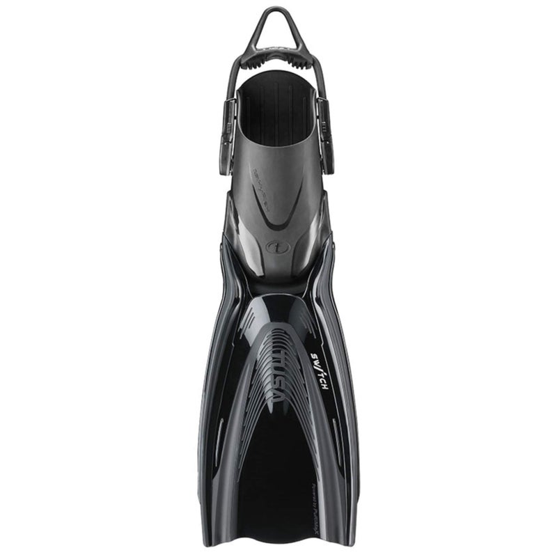 TUSA SF-0104 Hyflex Switch Scuba Diving Fins, Large, Black - Image 1