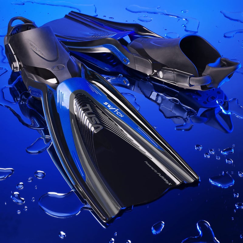 TUSA SF-0104 Hyflex Switch Scuba Diving Fins, Large, Black - Image 3