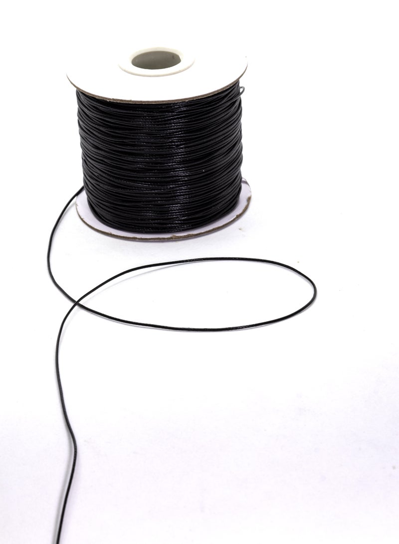 High-Quality Leather Cord - 200 Yards, Available in 0.8mm- Black - Image 1