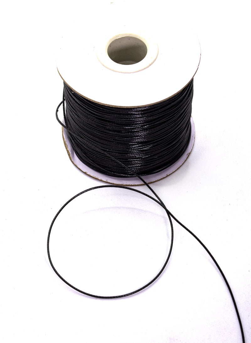 High-Quality Leather Cord - 200 Yards, Available in 0.8mm- Black - Image 2