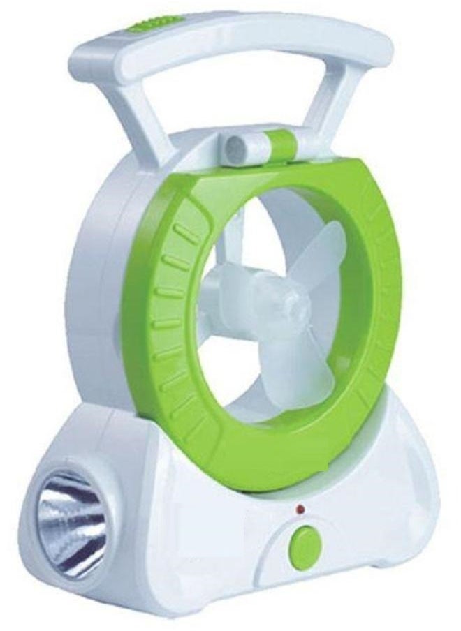 Generic - Rechargeable Ventilation Fan with LED Light and USB Powered Torch - Image 1