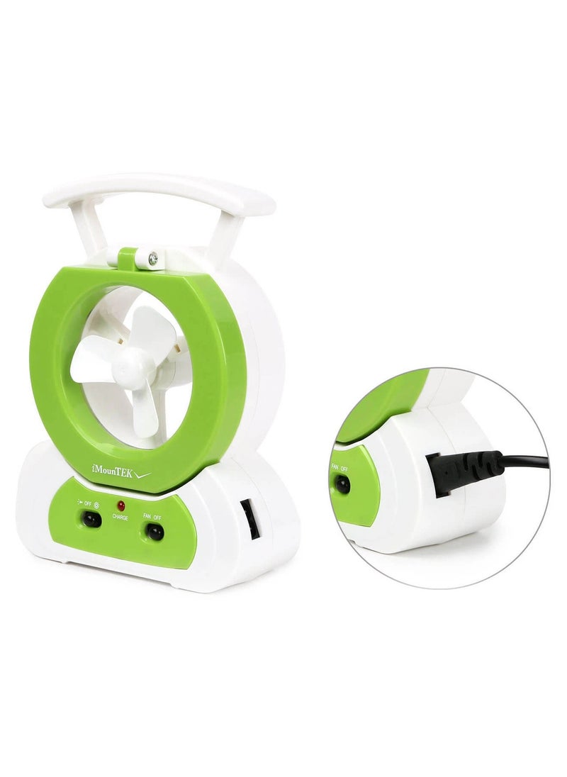Generic - Rechargeable Ventilation Fan with LED Light and USB Powered Torch - Image 1