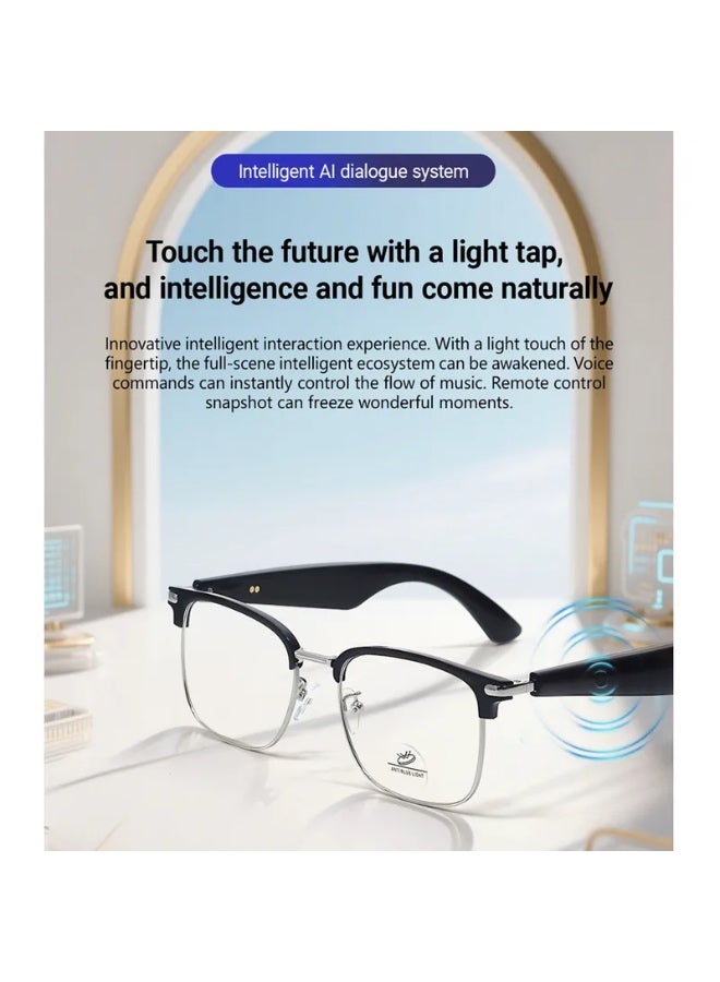 النظارات الذكية ترجمة اللغة الإجابة مكالمة المساعد الصوتي استمع الأغاني مكافحة الضوء الأزرق 100 + ترجمة اللغة النظارات الذكية - Image 5