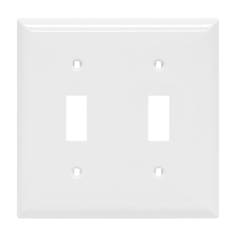 Power Gear Double Wall Plate Cover 2 Gnag Screws Included UL Listed 031 x 45 Light switch cover Outlet Covers White 40025