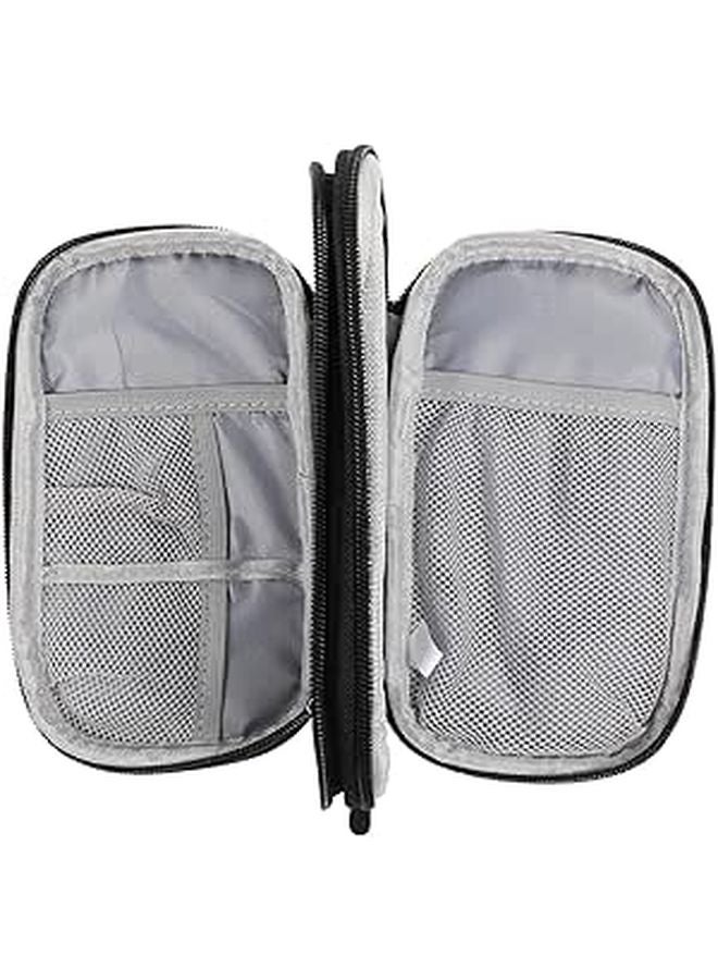 Large Black Electronics Storage Pouch Multi Layer Cable Organizer Bag For Travel - Image 1
