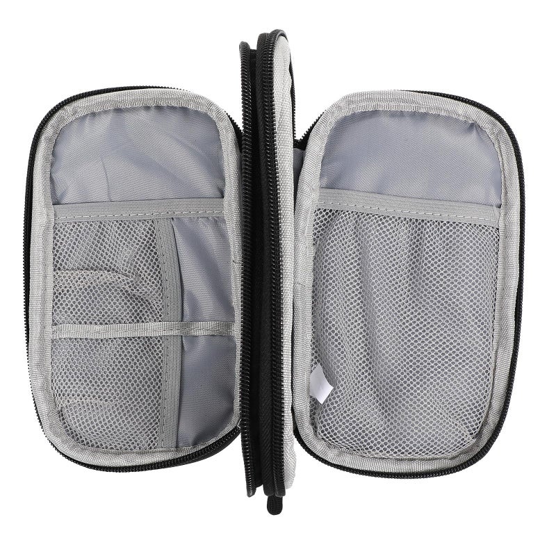 Large Black Electronics Storage Pouch Multi Layer Cable Organizer Bag For Travel - Image 2