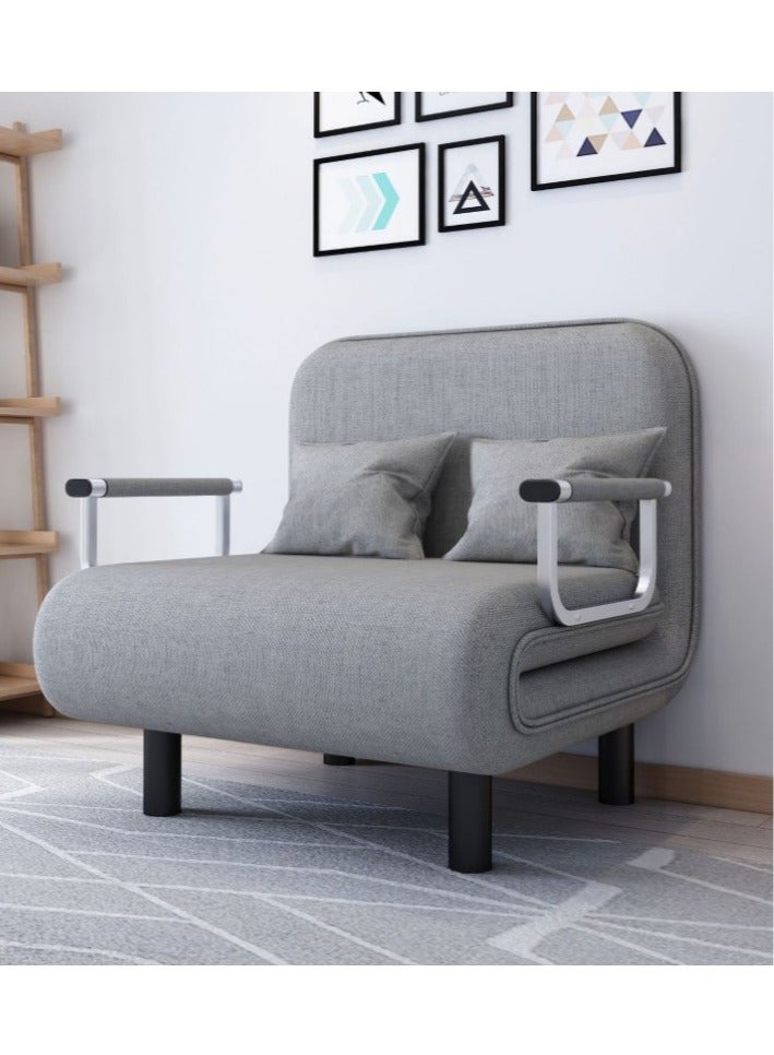 Linen Art Folding Sofa Bed Dual-Use Living Room Multi-Function Lunch Break Lazy Sofa - Image 1