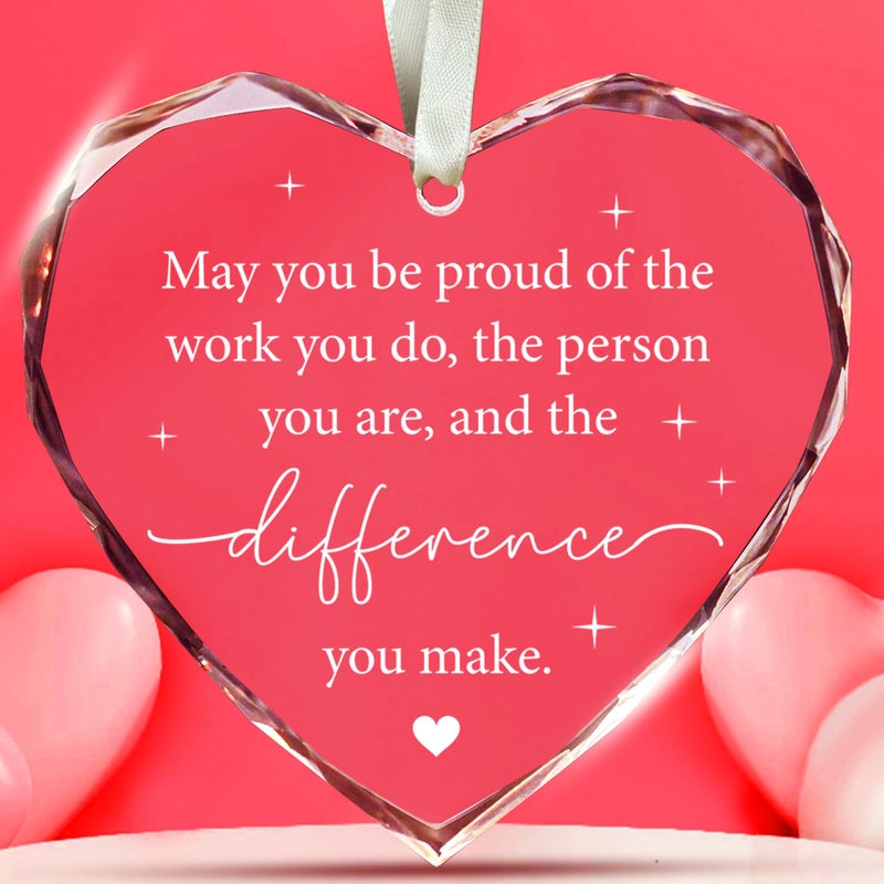 SUCHAGIFT Thank You Gifts for Women - Appreciation Gifts for Women  Boss  Coworkers  Manager  Mentor  Teacher  Nurse  Mom  Friends - Thank You Christmas Ornaments 2024 - Difference Maker Gifts - Glass Ornament - Image 1