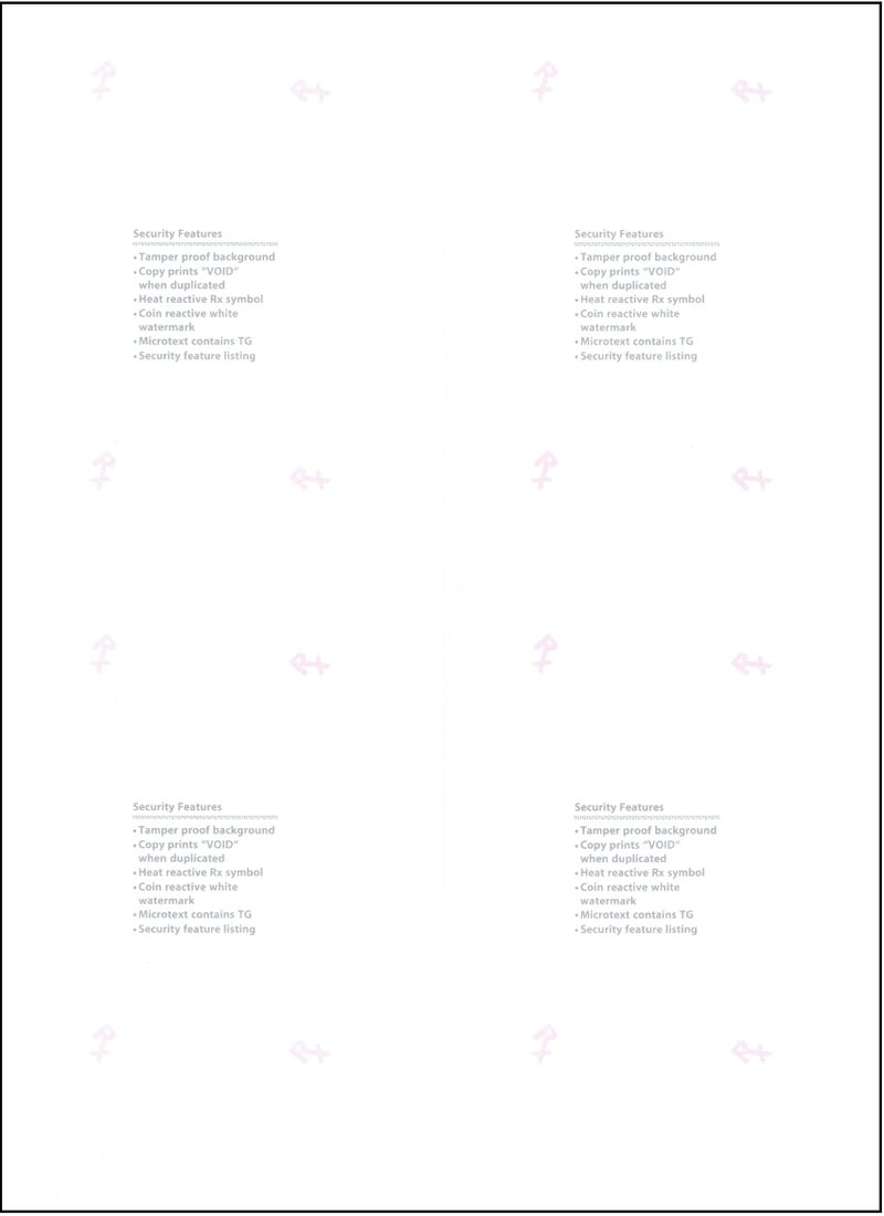 Compuchecks 500 Medical Security Paper for Printing Safely Prescriptions - Inkjet and Laser Compatible, CMS Compliant With 10 Security Features To Prevent Fraud - Sheet size 8.5 x 11 (Two Perforated Lines 09545) - Image 3