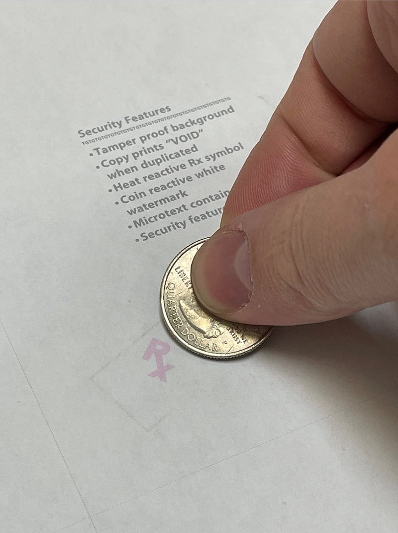 Compuchecks 500 Medical Security Paper for Printing Safely Prescriptions - Inkjet and Laser Compatible, CMS Compliant With 10 Security Features To Prevent Fraud - Sheet size 8.5 x 11 (Two Perforated Lines 09545) - Image 4