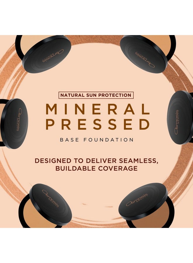 Osmosis Mineral Pressed Base Foundation, Lightweight Powder Makeup, Medium To Full Coverage, Matte Finish, 8 Shades, Natural Medium, 0.34 Oz - Image 2