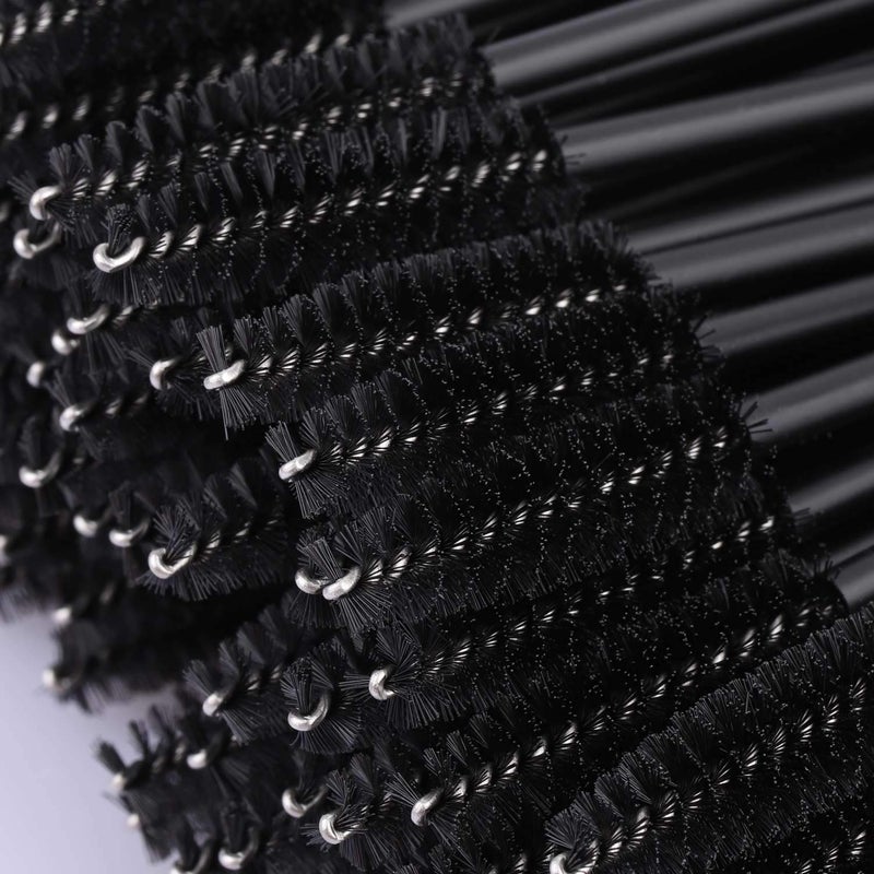 Tbestmax 200 Disposable Mascara Wand Spoolies and Lip Brushes, Lipstick Lipgloss Applicator for Eyebrow Eyelash Extension Makeup Kits Black - Image 3