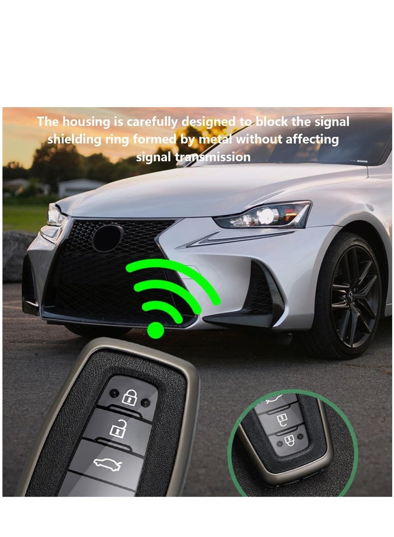 Key Cover Set with Keychain and Shell Compatible with Toyota Corolla Prado Highlander Camry and Crown - Image 5