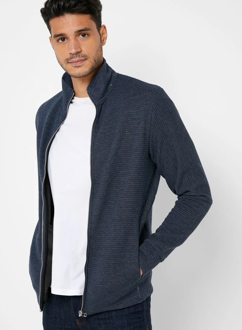 JACK & JONES Nolan Zip Through Slim Fit Sweatshirt