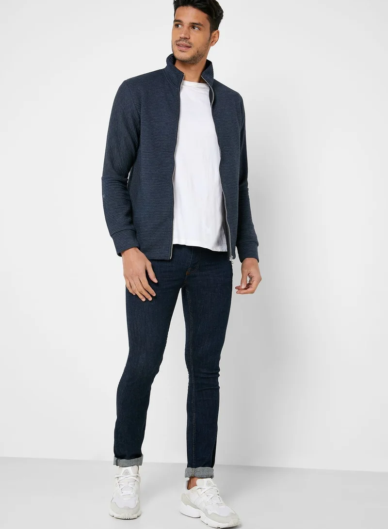 JACK & JONES Nolan Zip Through Slim Fit Sweatshirt