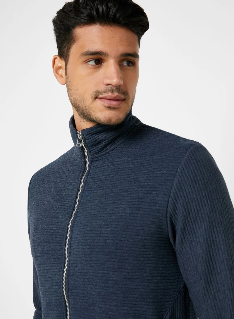 JACK & JONES Nolan Zip Through Slim Fit Sweatshirt