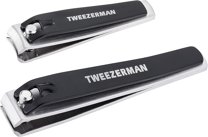 Tweezerman مجموعة مقص أظافر من تويزرمان من الفولاذ المقاوم للصدأ 2 قطعة - Image 1