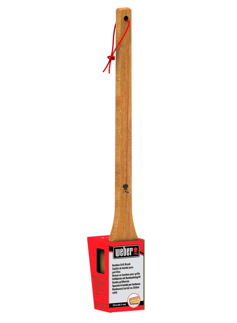Weber Bamboo Grill Brush Stainless Steel Bristles 45.7Cm - Image 1