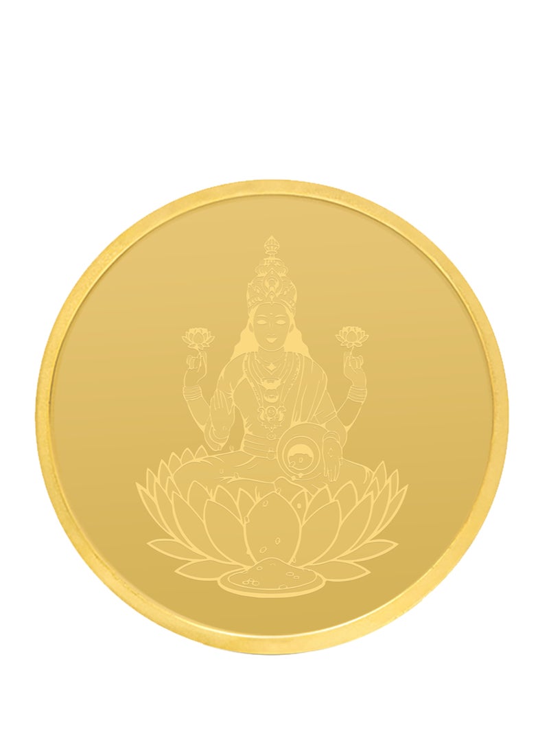 ار جي  ريفاينري عملة ذهبية عيار 4 جرام عيار 24 قيراط بتصميم لاكشمي - عملة ذهبية 4 جرام عيار 24 قيراط 999.9 نقاء - Image 2