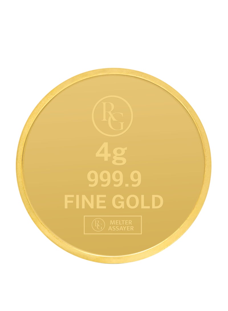 ار جي  ريفاينري عملة ذهبية عيار 4 جرام عيار 24 قيراط بتصميم لاكشمي - عملة ذهبية 4 جرام عيار 24 قيراط 999.9 نقاء - Image 3