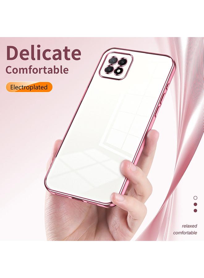 اس-توب جراب لهاتف OPPO A72 5G / A73 5G جراب هاتف شفاف مطلي بفتحة دقيقة - Image 5