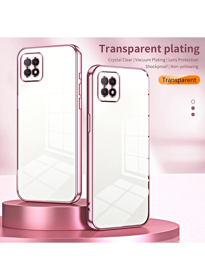 اس-توب جراب لهاتف OPPO A72 5G / A73 5G جراب هاتف شفاف مطلي بفتحة دقيقة - Image 2