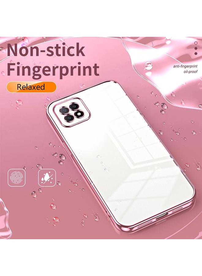 اس-توب جراب لهاتف OPPO A72 5G / A73 5G جراب هاتف شفاف مطلي بفتحة دقيقة - Image 4