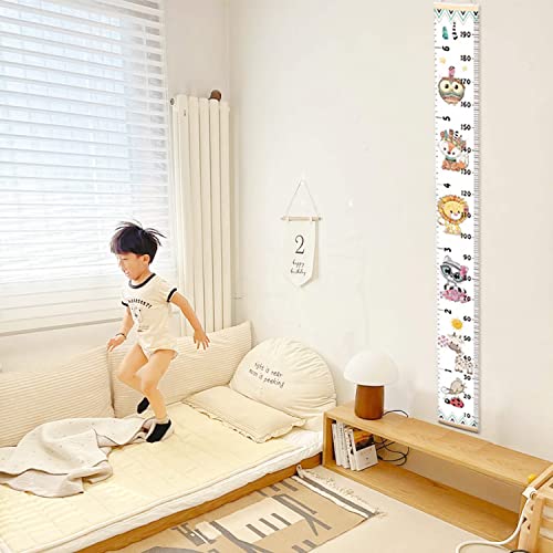 LoveNite Baby Growth Chart, Height Wall Chart for Kids, 79 x 7.9in Wooden Frame Canvas Measurement Hanging Ruler for Child’s Room Decoration (Animal) - Image 2