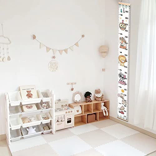 LoveNite Baby Growth Chart, Height Wall Chart for Kids, 79 x 7.9in Wooden Frame Canvas Measurement Hanging Ruler for Child’s Room Decoration (Animal) - Image 5