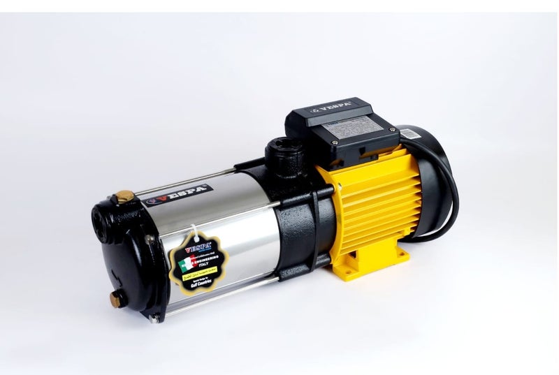 VESPA MH 120/4M 2HP Horizontal Multistage Water Pump SS316 Impeller  56m Head 1 Inch Inlet Outlet Single Phase