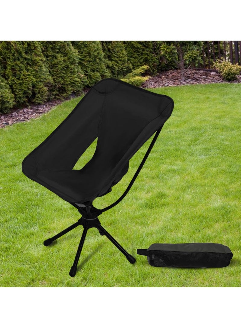 XiuWoo Rotatable Folding Camping Chair Beach Chair Non Slip Stable Seat Outdoor Moon Chair,360° Rotation, Portable Chair for Outdoor Hiking Fishing Picnic Sporting Events Camping Yard BBQ - Image 2